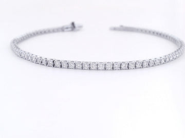 Elegant 14k Gold Round Diamond Tennis Bracelet
