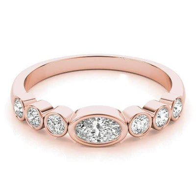 Classic Oval Stackable Diamond Ring | The Carat Lab