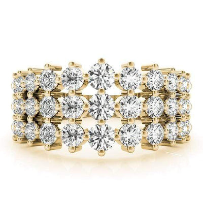3 Strand Fashion Diamond Ring- 2 Cttw