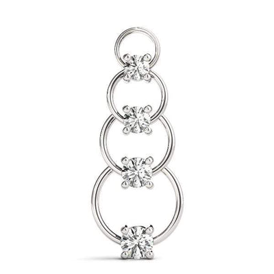 4 Stone Journey Pendant- 0.25 Cttw
