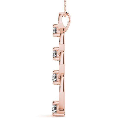 4 Stone Journey Pendant- 1 Cttw