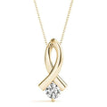 Ribbon Diamond Solitare Pendant- 0.25 Cttw-2
