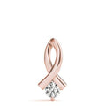 Ribbon Diamond Solitare Pendant- 0.35 Cttw | The Carat Lab