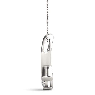 Ribbon Diamond Solitare Pendant- 0.35 Cttw | The Carat Lab