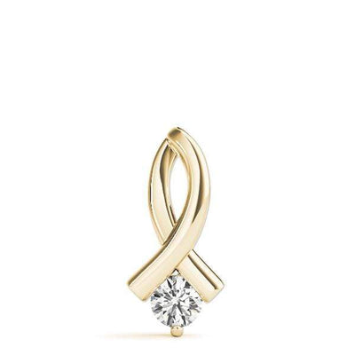 Ribbon Diamond Solitare Pendant- 0.25 Cttw | The Carat Lab