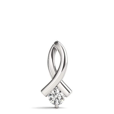 Ribbon Diamond Solitare Pendant- 0.25 Cttw | The Carat Lab