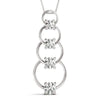 4 Stone Journey Pendant- 1 Cttw