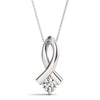 Ribbon Diamond Solitare Pendant- 0.40 Cttw | The Carat Lab