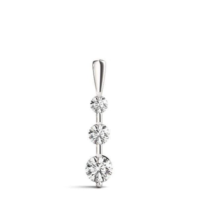 Solitary 3 Diamond Pendant- 0.25 Cttw