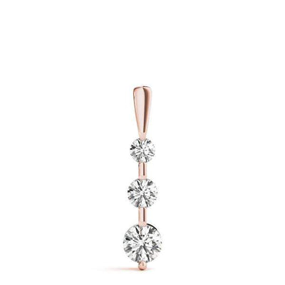 Solitary 3 Diamond Pendant- 0.25 Cttw
