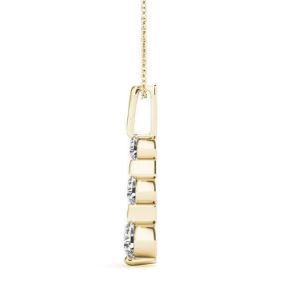Solitary 3 Diamond Pendant- 0.25 Cttw