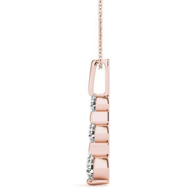 Solitary 3 Diamond Pendant- 0.25 Cttw